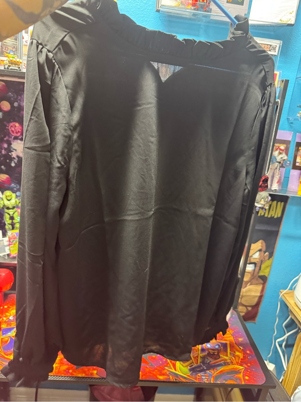 Zenana Outfitters Black Lightweight Shirt with Button Cuffs
